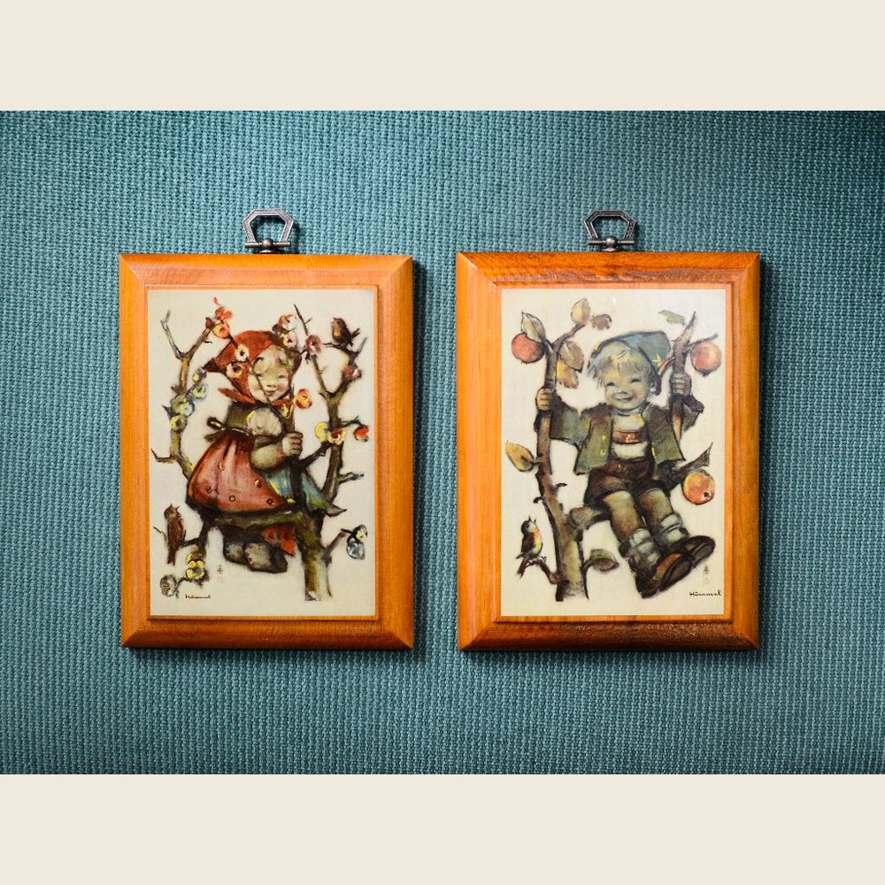 Vintage Hummel wood plaques